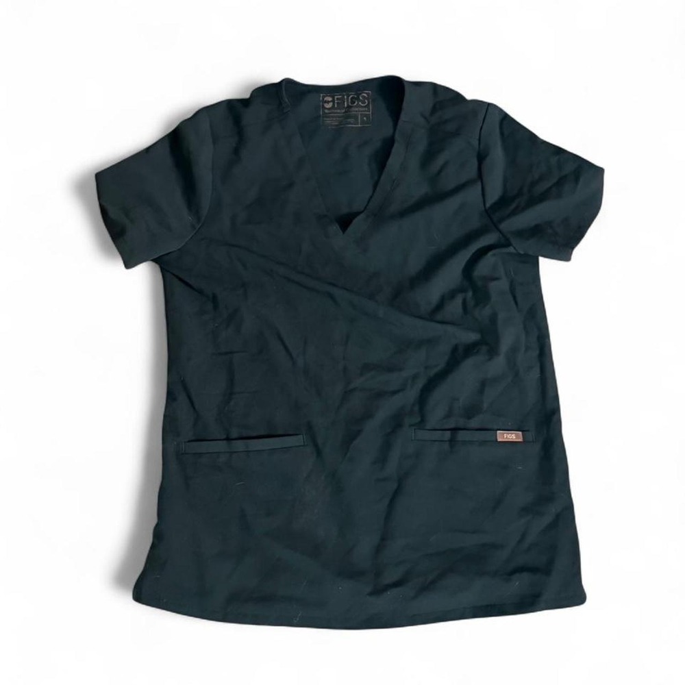 Figs Two Pocket Top in Caribbean Blue